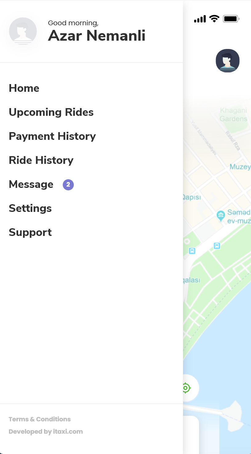 iTaxi Rider App screenshot