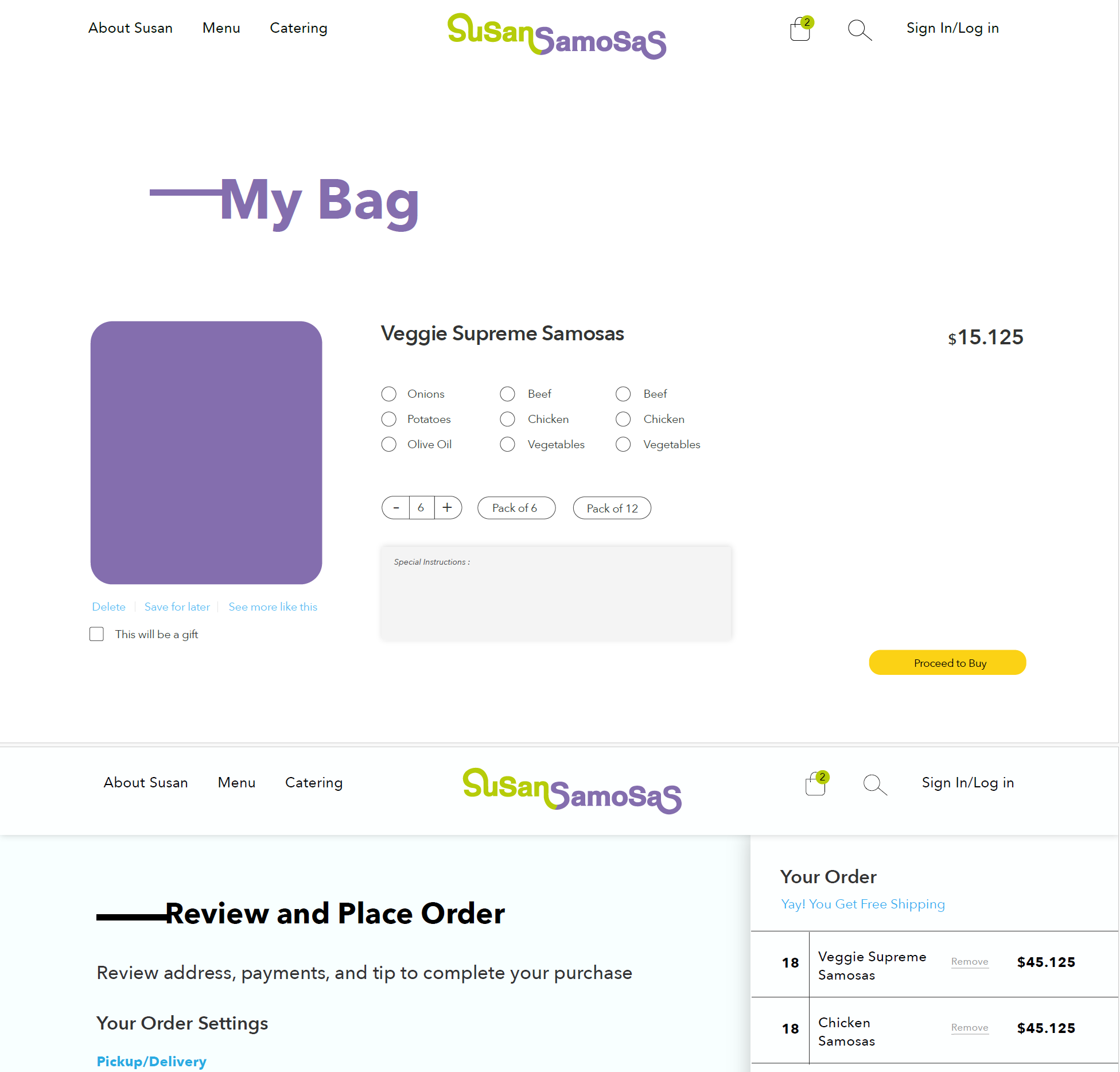 Susan's Samosas screenshot